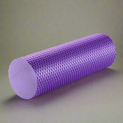 High-density round foam roller for back and leg muscle recovery
