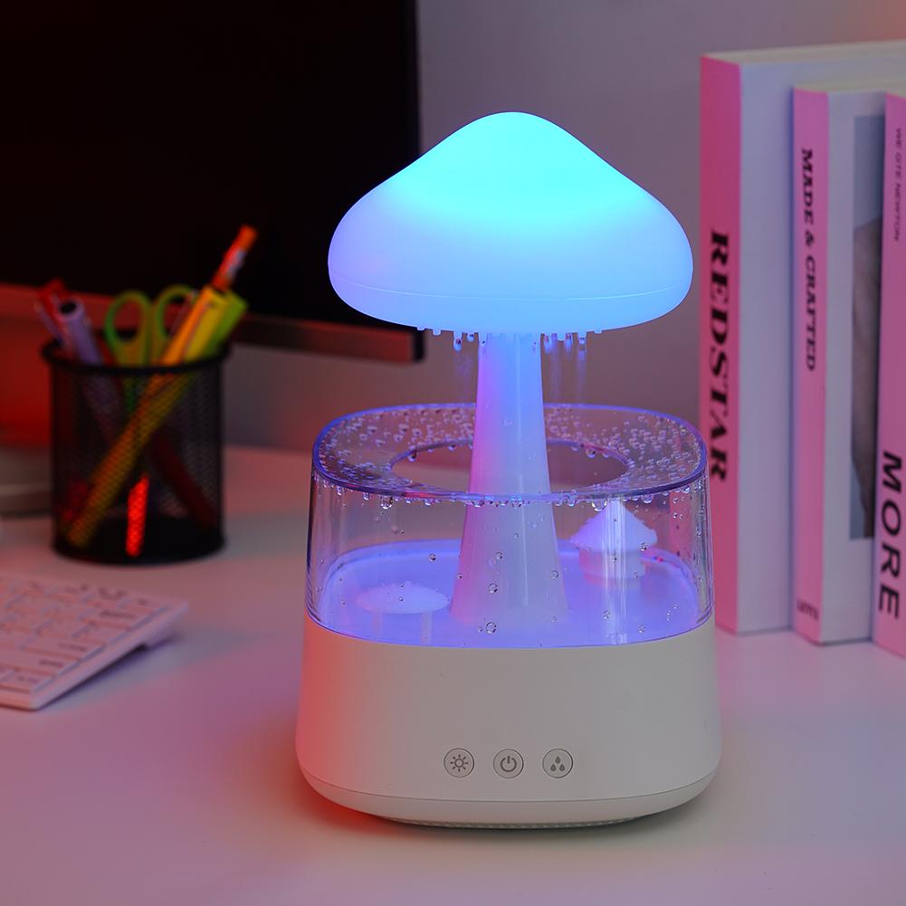 Ultrasonic cloud rain drop humidifier and essential oil diffuser with night light