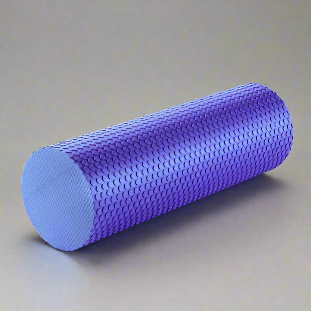 High-density round foam roller for back and leg muscle recovery