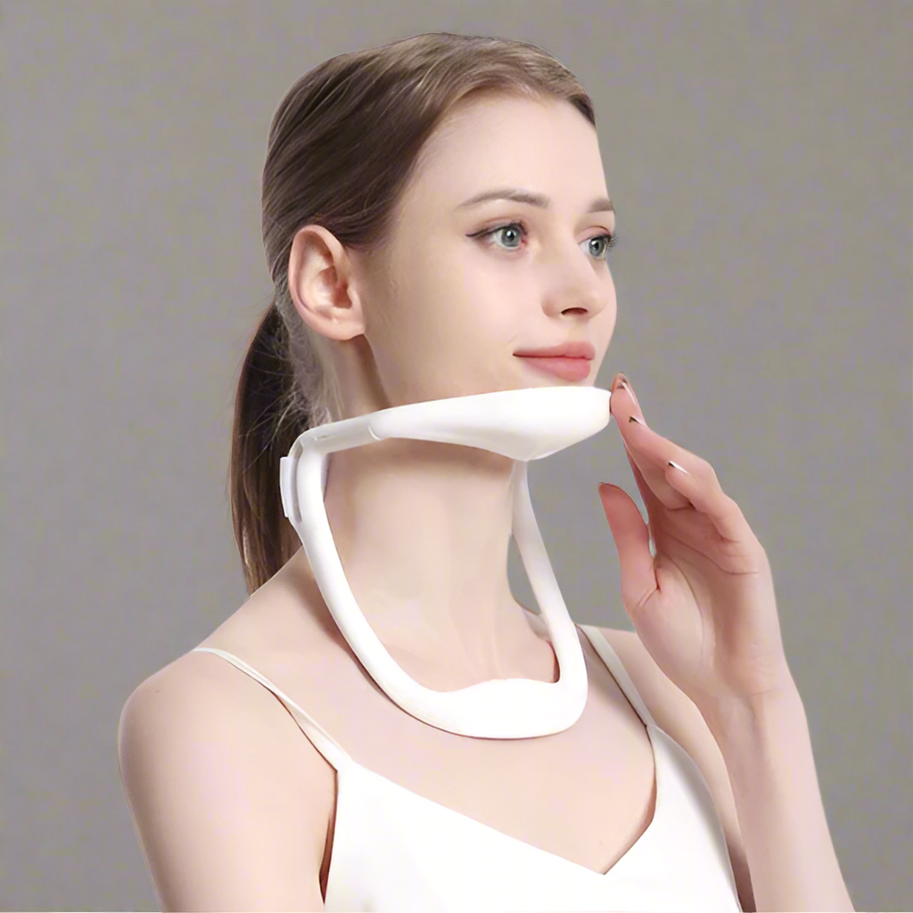 Cervical neck posture corrector stretch device for tech neck