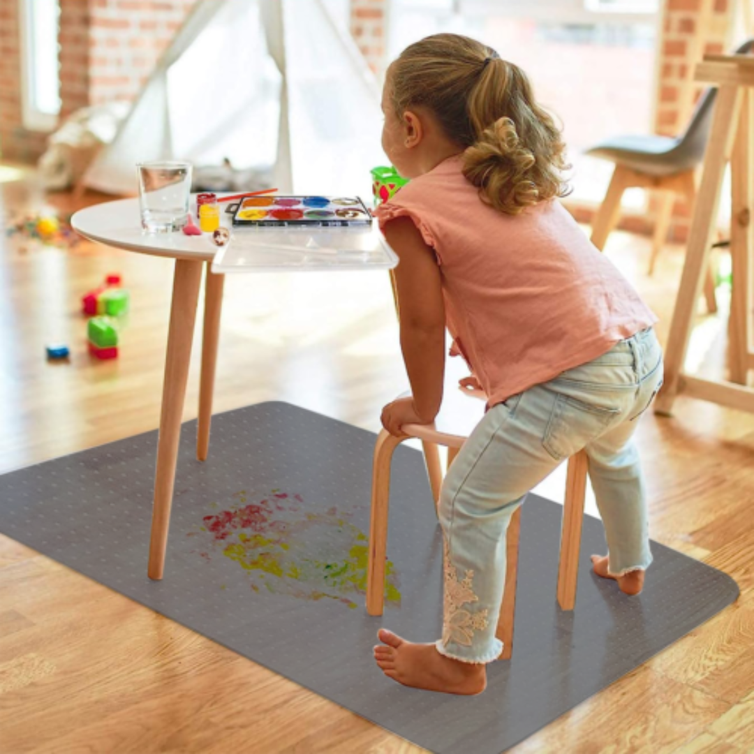 Workstation floor protector mat for office chair