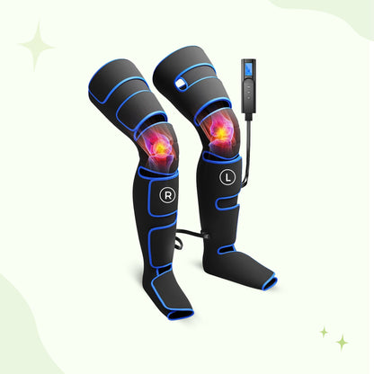 Air compression leg massager sleeves pair for both legs