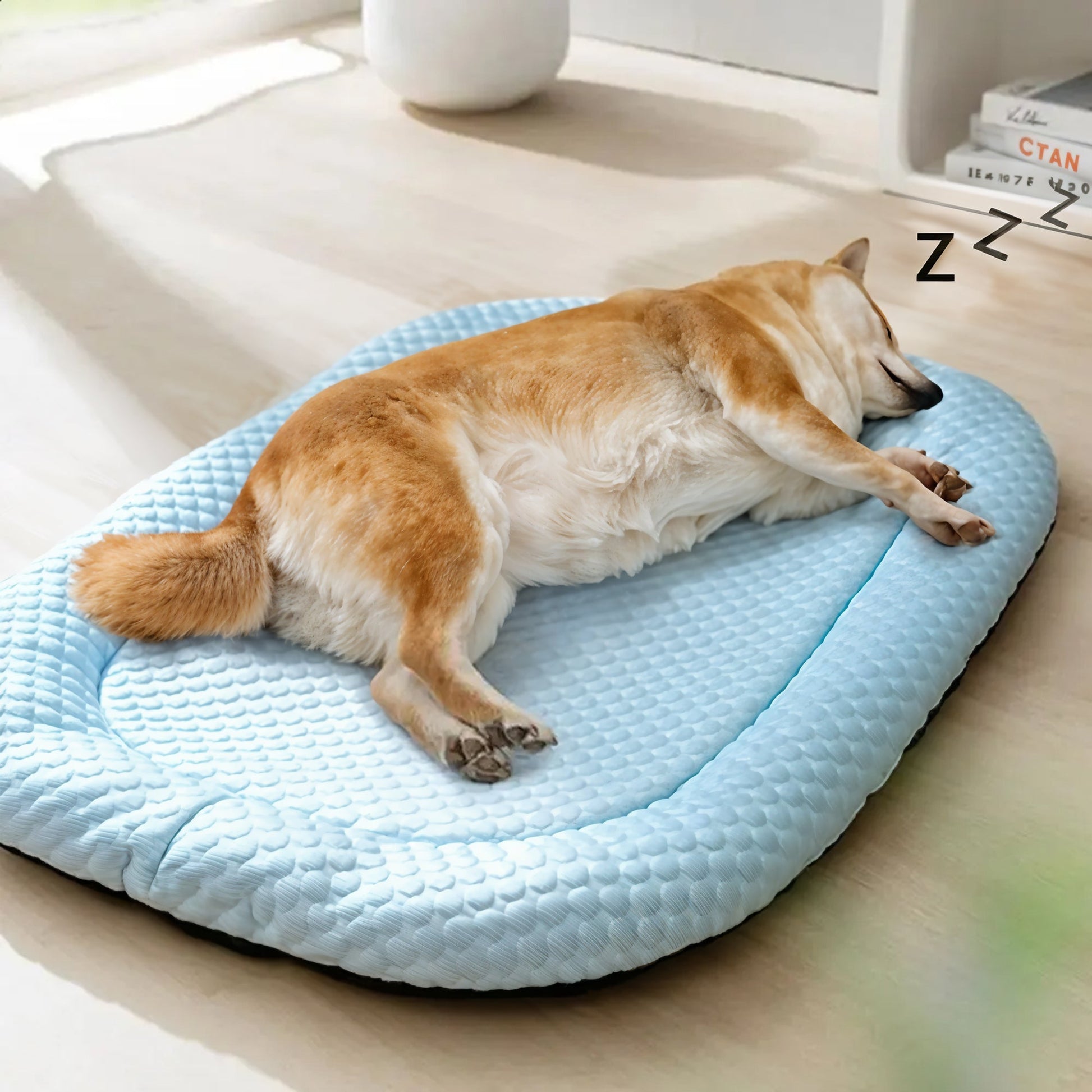 Ice-silk cooling pet bed for summer