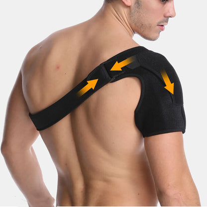 Adjustable shoulder compression brace for rotator cuff and AC joint support