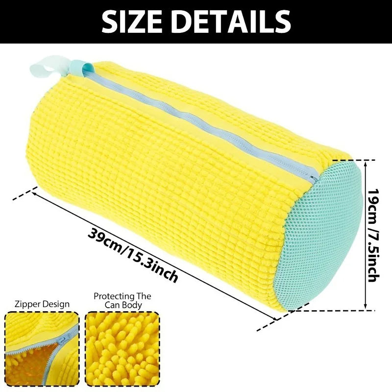Reusable zippered shoe laundry washing machine bag