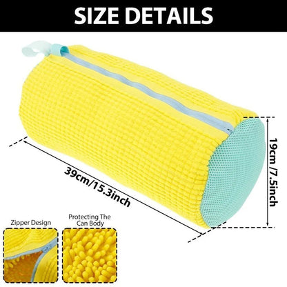 Reusable zippered shoe laundry washing machine bag