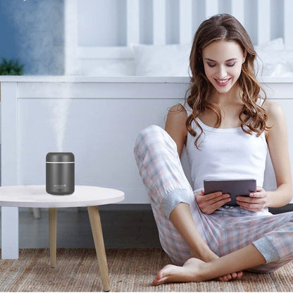 Mini portable USB cool mist humidifier for desk, car, and travel
