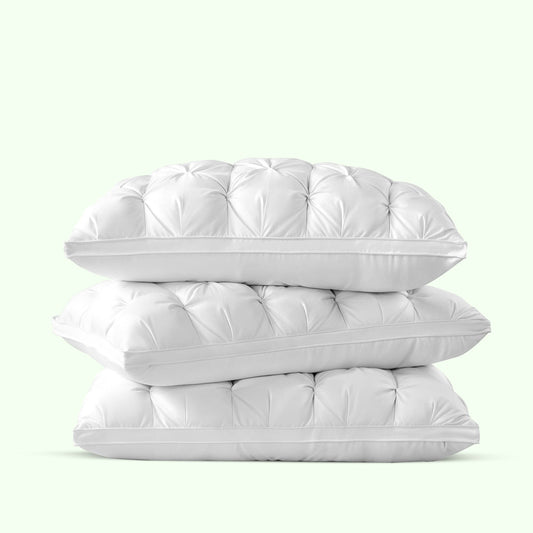 Luxury goose down pillow for side and back sleepers