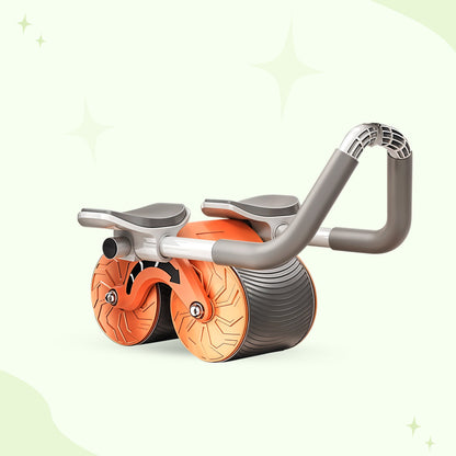 Ab exercise roller with timer and support