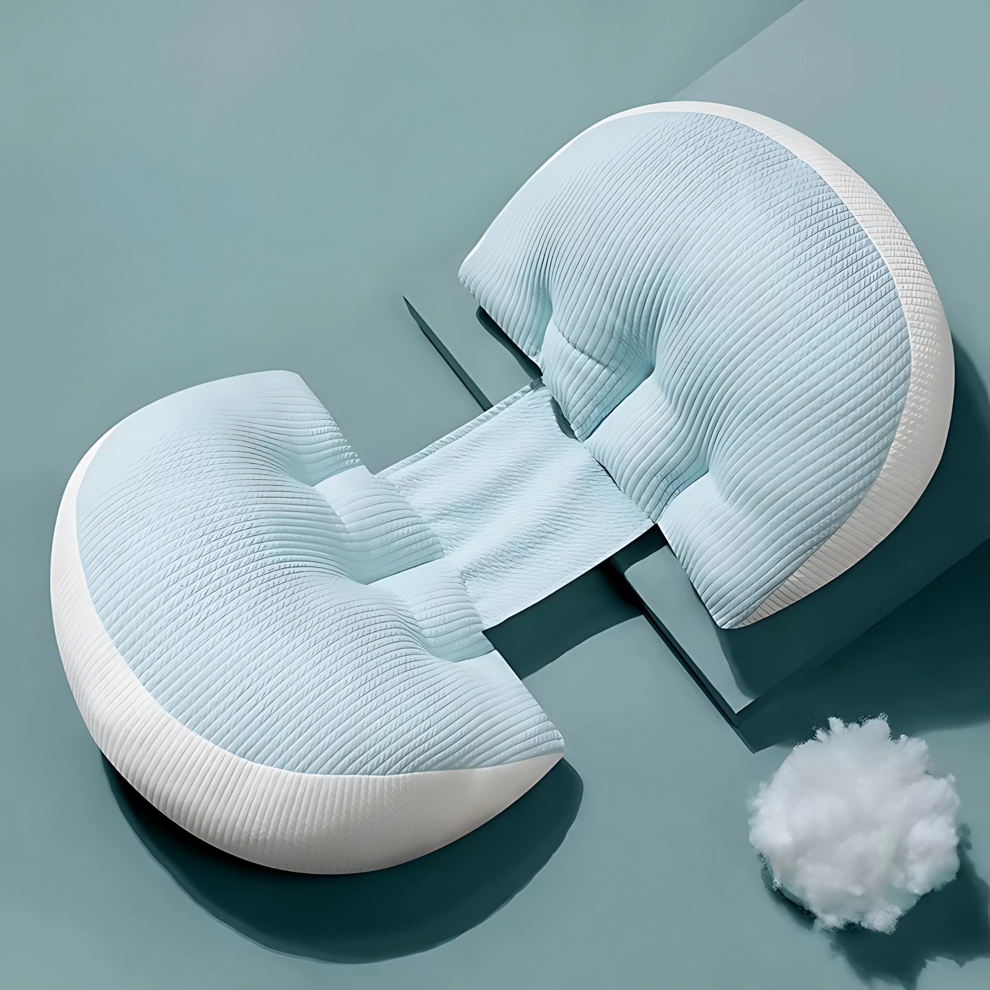 Maternity butterfly pillow for pregnancy belly and back support