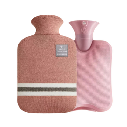 2L hot and cold water bottle with knit cover for cramps and muscle aches