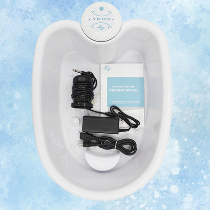 Ionic detox foot spa machine with ionizing array and basin