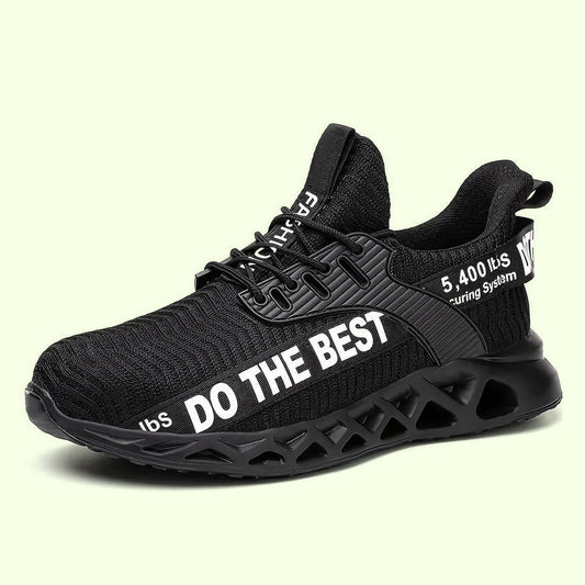Ultra-light breathable steel toe anti-slip work shoes