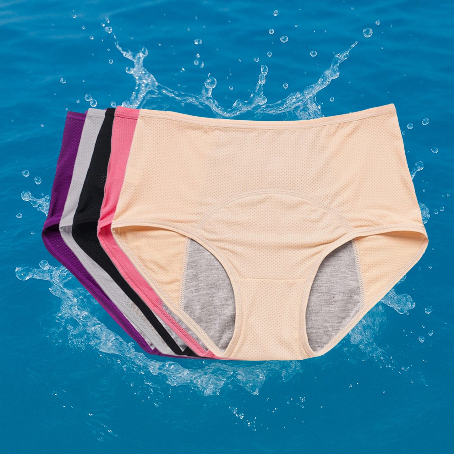 Leakproof high-waisted period panties reusable underwear