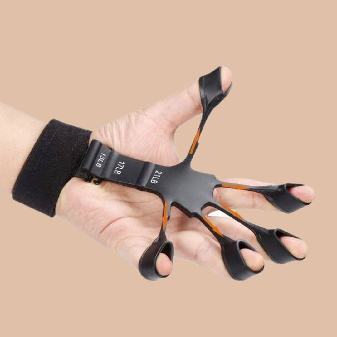 Silicone adjustable finger grip strength trainer with 6 resistance levels