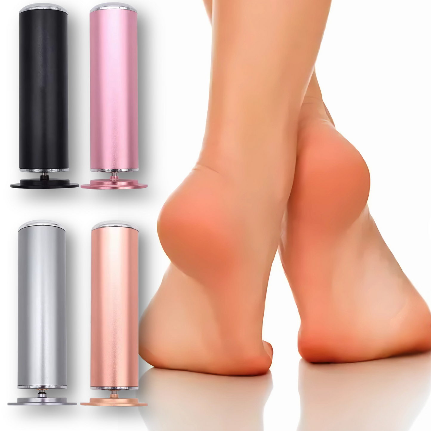 Premium electric foot callus remover with multiple grinding heads