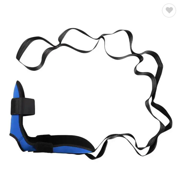 Multi-loop fascia leg stretcher strap for hamstring and plantar fasciitis recovery
