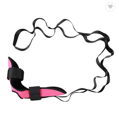 Multi-loop fascia leg stretcher strap for hamstring and plantar fasciitis recovery