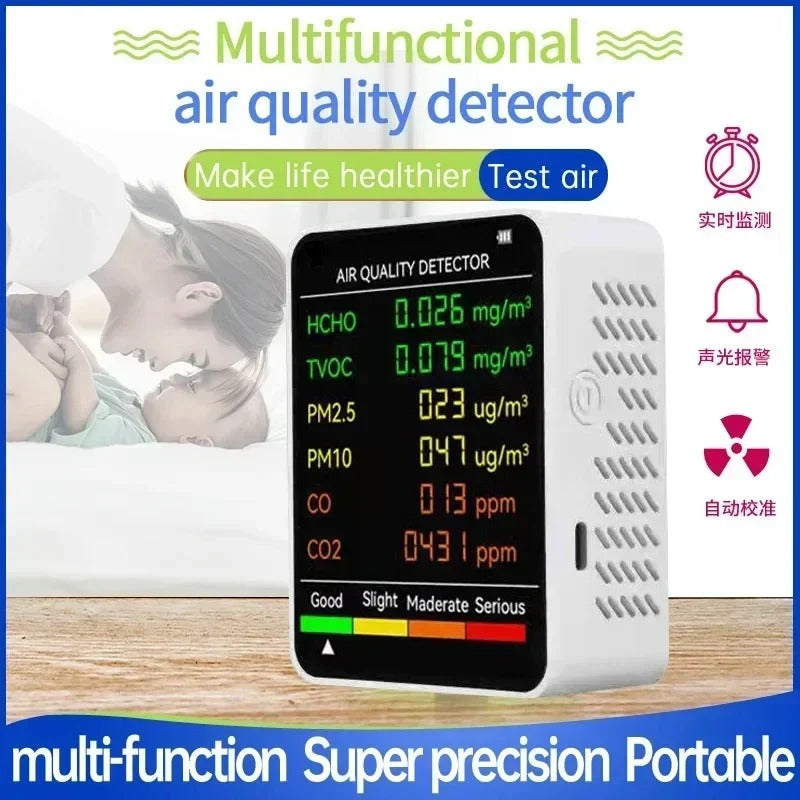 Smart air quality monitor CO and allergen detection