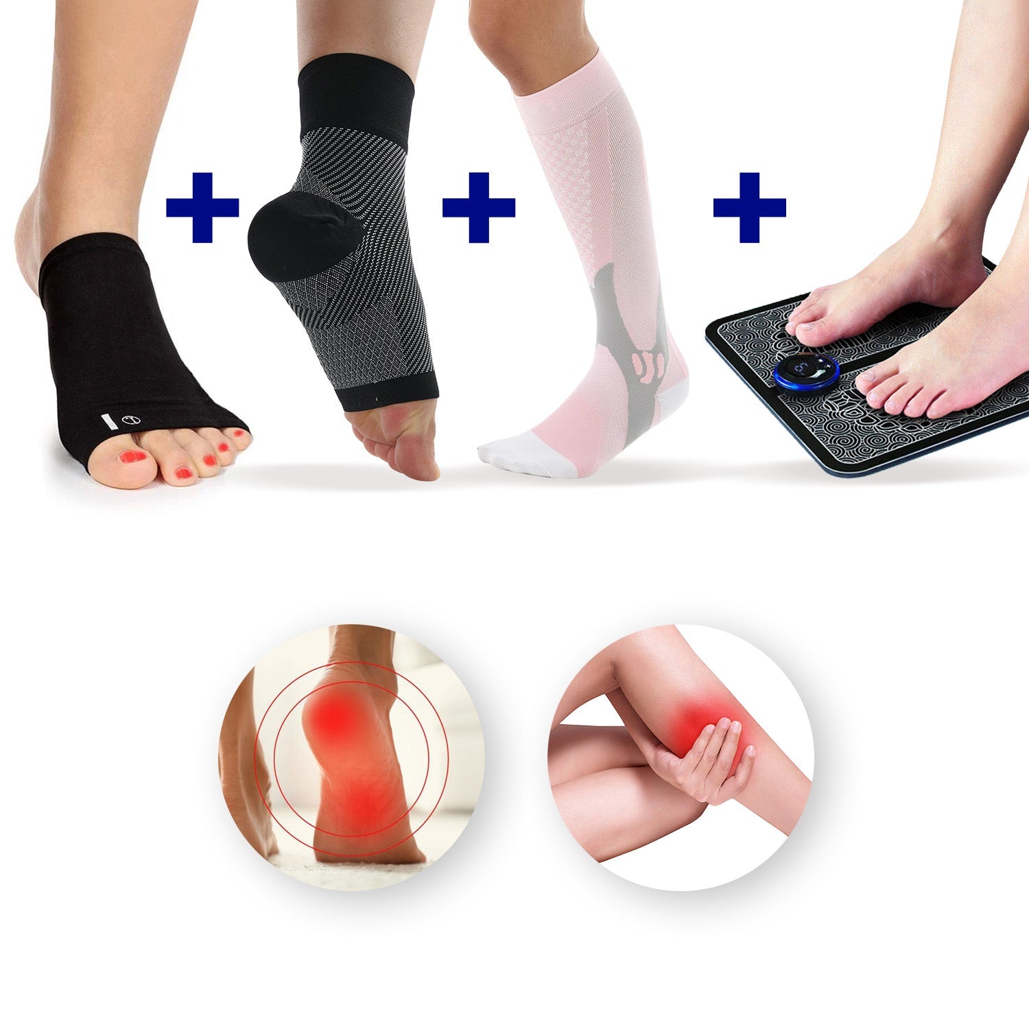 Ultimate foot pain relief pack bundle for plantar fasciitis