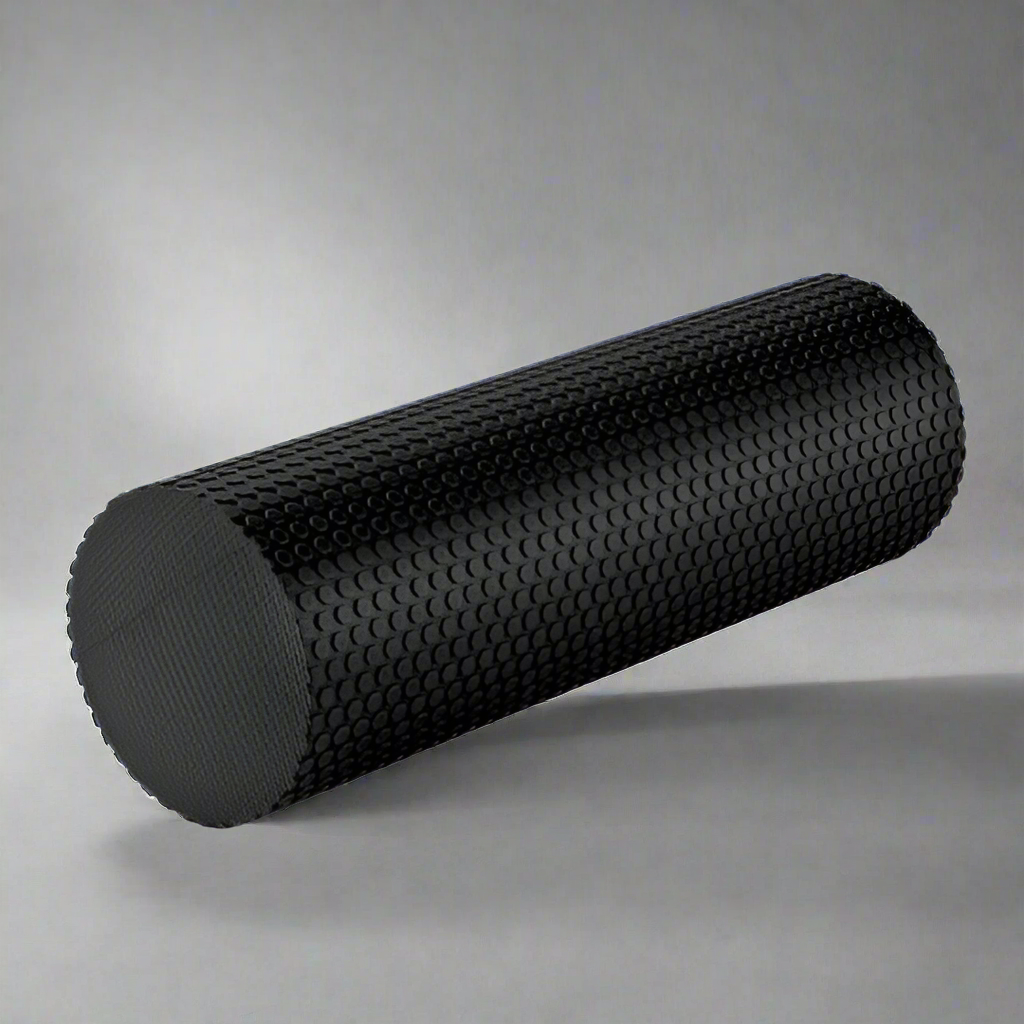 High-density round foam roller for back and leg muscle recovery