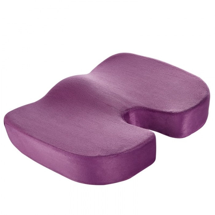 Memory foam coccyx cushion with U-cutout for tailbone pain and sciatica