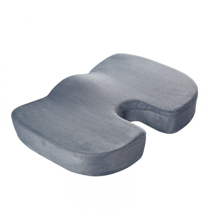 Memory foam coccyx cushion with U-cutout for tailbone pain and sciatica