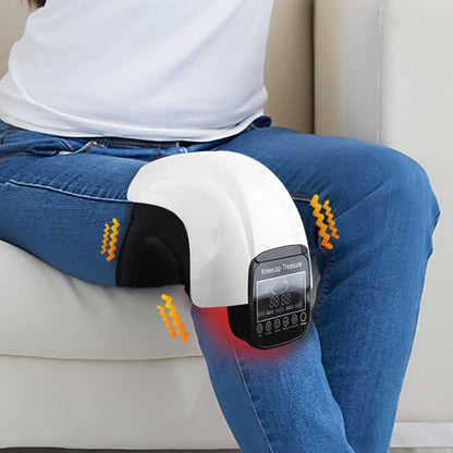 Smart infrared knee massager with 4D airbag compression and red light therapy