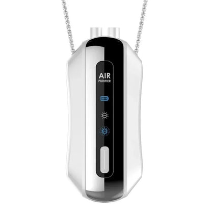 Wearable air purifier ionizer necklace allergy protection