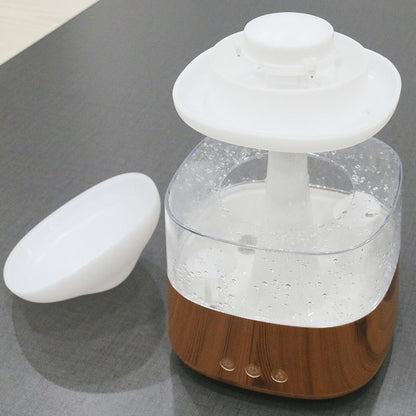 Ultrasonic cloud rain drop humidifier and essential oil diffuser with night light