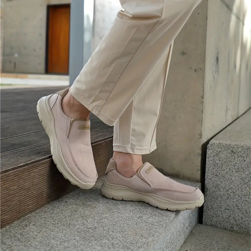 Men's slip-on canvas loafers breathable walking sneakers