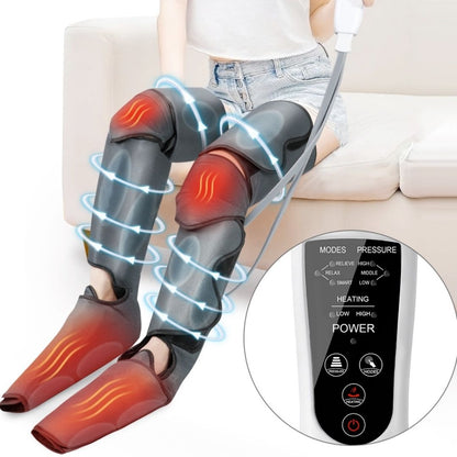 Full-leg air compression massager sequential recovery boots
