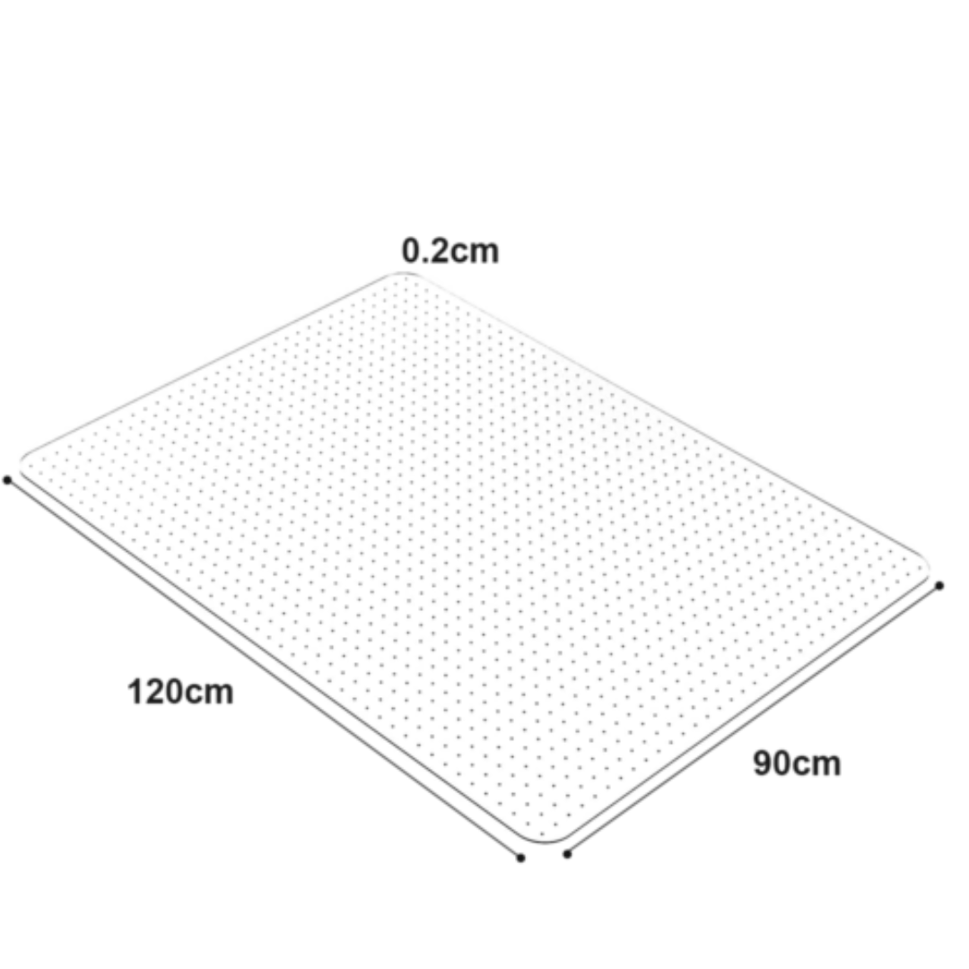 Workstation floor protector mat for office chair