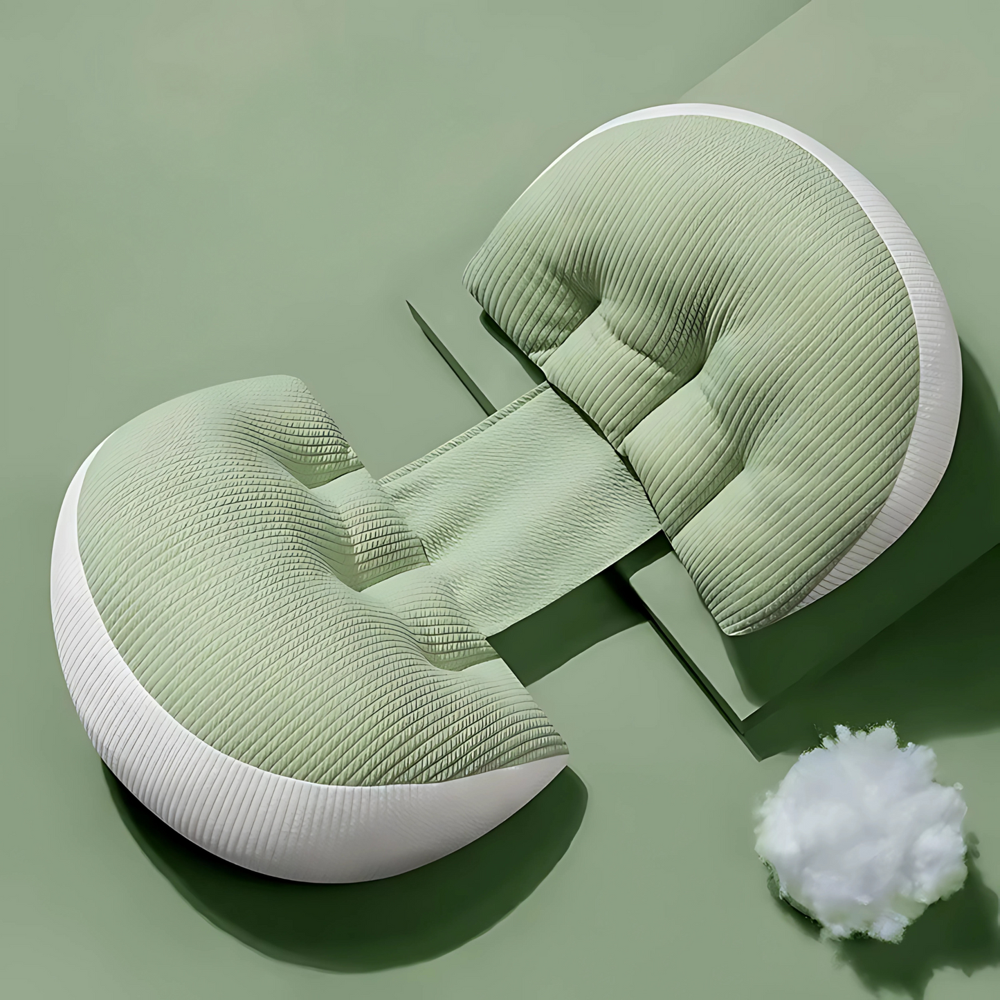 Maternity butterfly pillow for pregnancy belly and back support