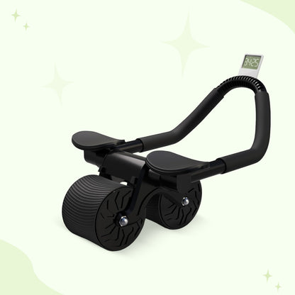 Ab exercise roller with timer and support