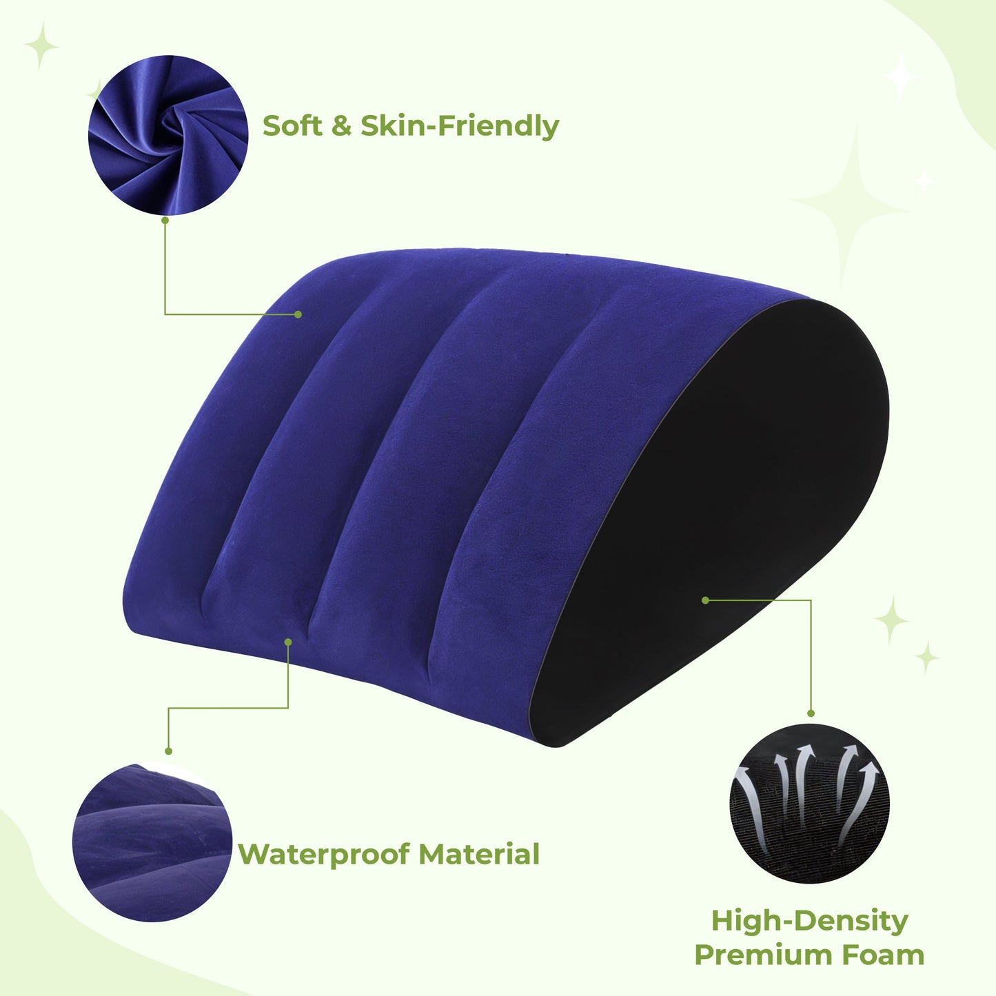 Waterproof intimacy wedge pillow for comfort and protection