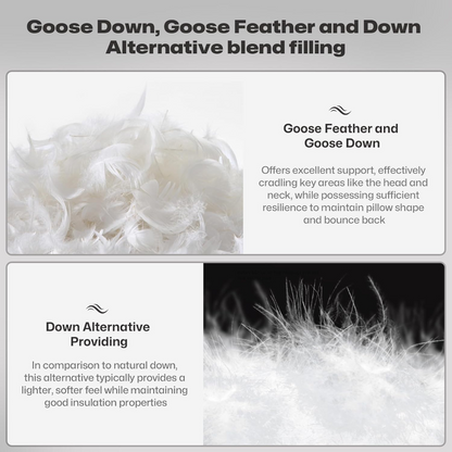 Goose down luxurious all-night comfort pillow