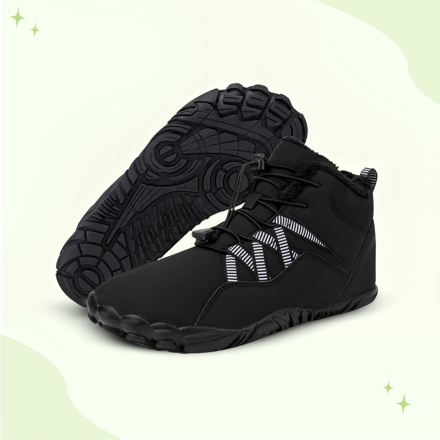 Insulated thermal barefoot shoes for autumn and winter