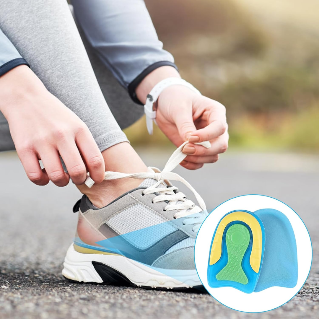 Foot gel orthotic inserts for natural walking comfort