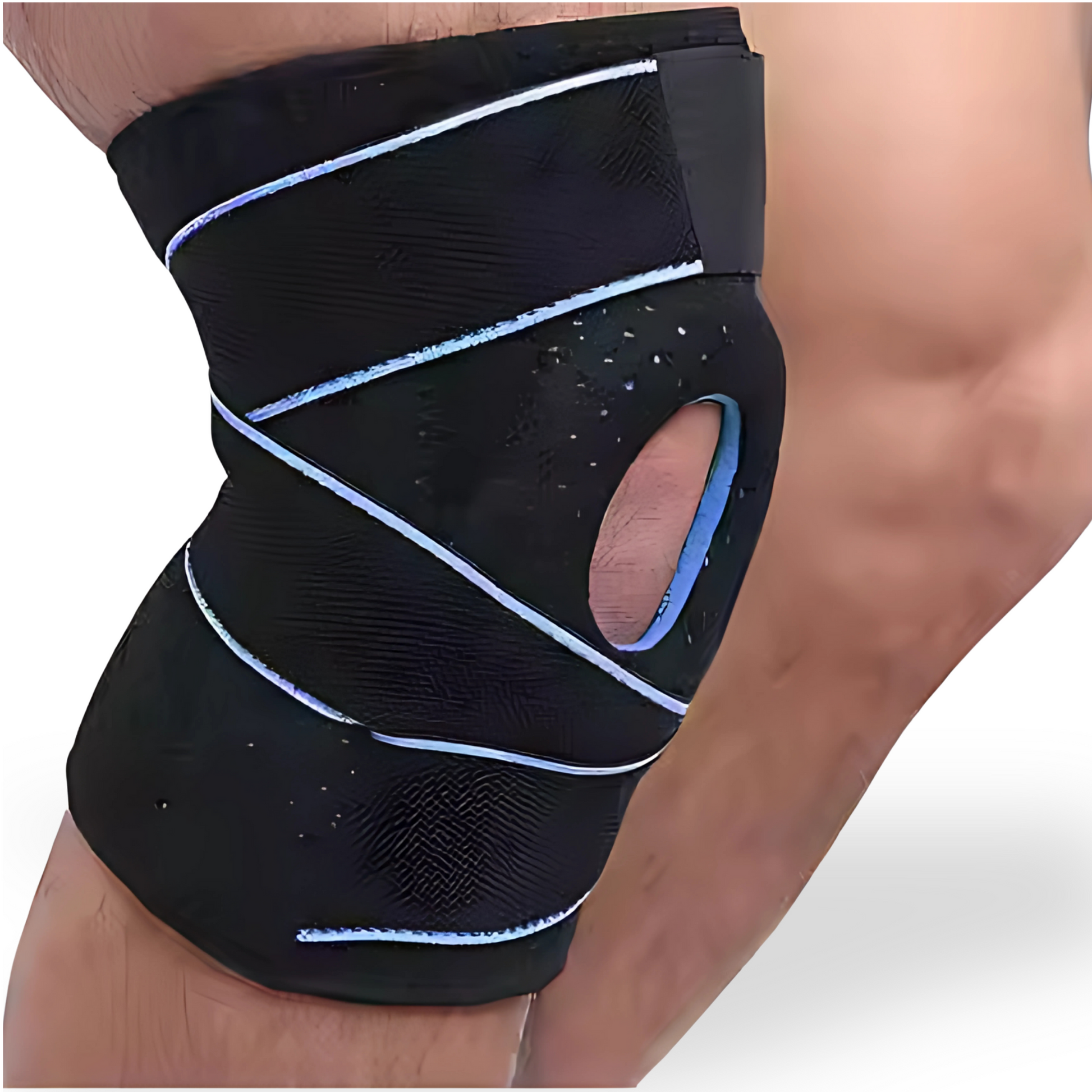 Hinged patella stabilizing knee brace for tracking issues