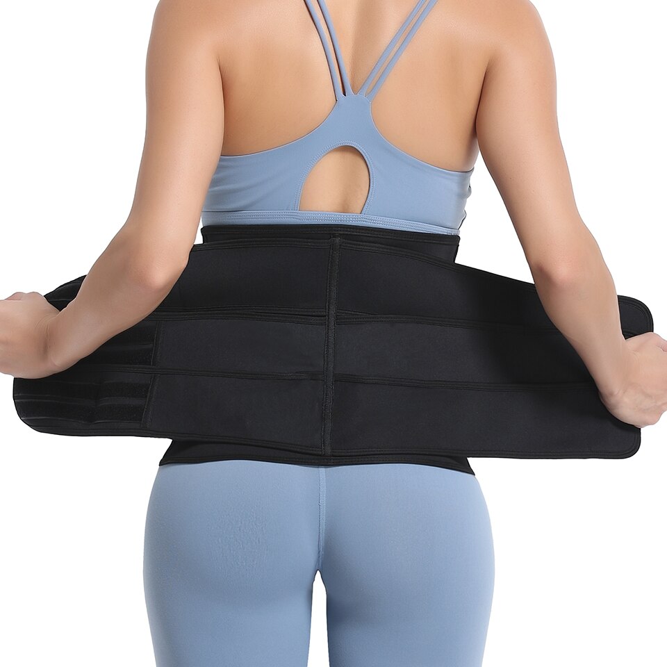 Adjustable neoprene sauna waist trainer sweat belt for postpartum and core support