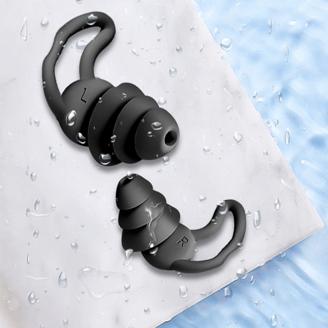 Reusable soft silicone sleep earplugs with 25dB noise reduction