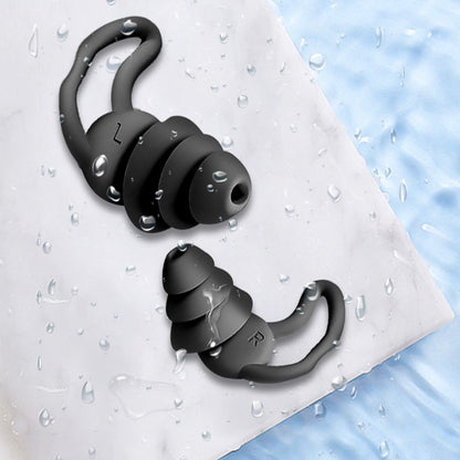 Reusable soft silicone sleep earplugs with 25dB noise reduction