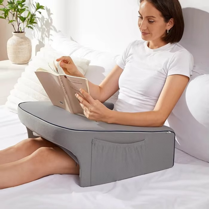Ergonomic lap pillow for reading and laptop use
