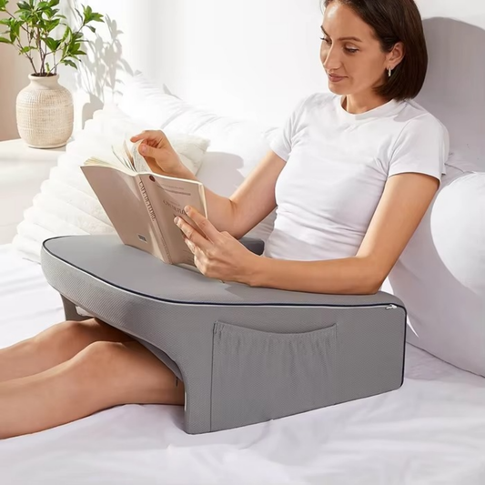 Ergonomic lap pillow for reading and laptop use