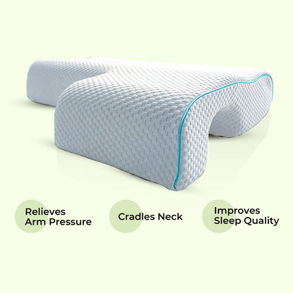 Memory foam side sleeper cuddle and couples pillow
