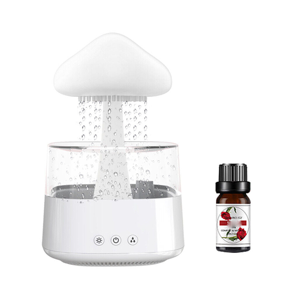 Ultrasonic cloud rain drop humidifier and essential oil diffuser with night light