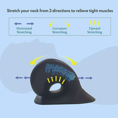 Cervical neck traction pillow for posture decompression and shoulder tension