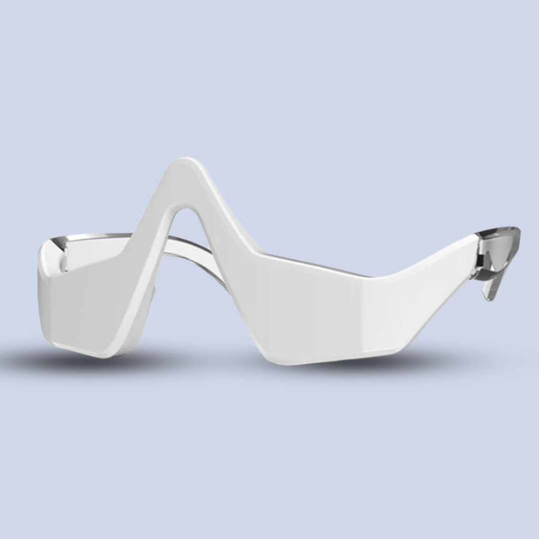 Under eye massager wand with heat and vibration for dark circles