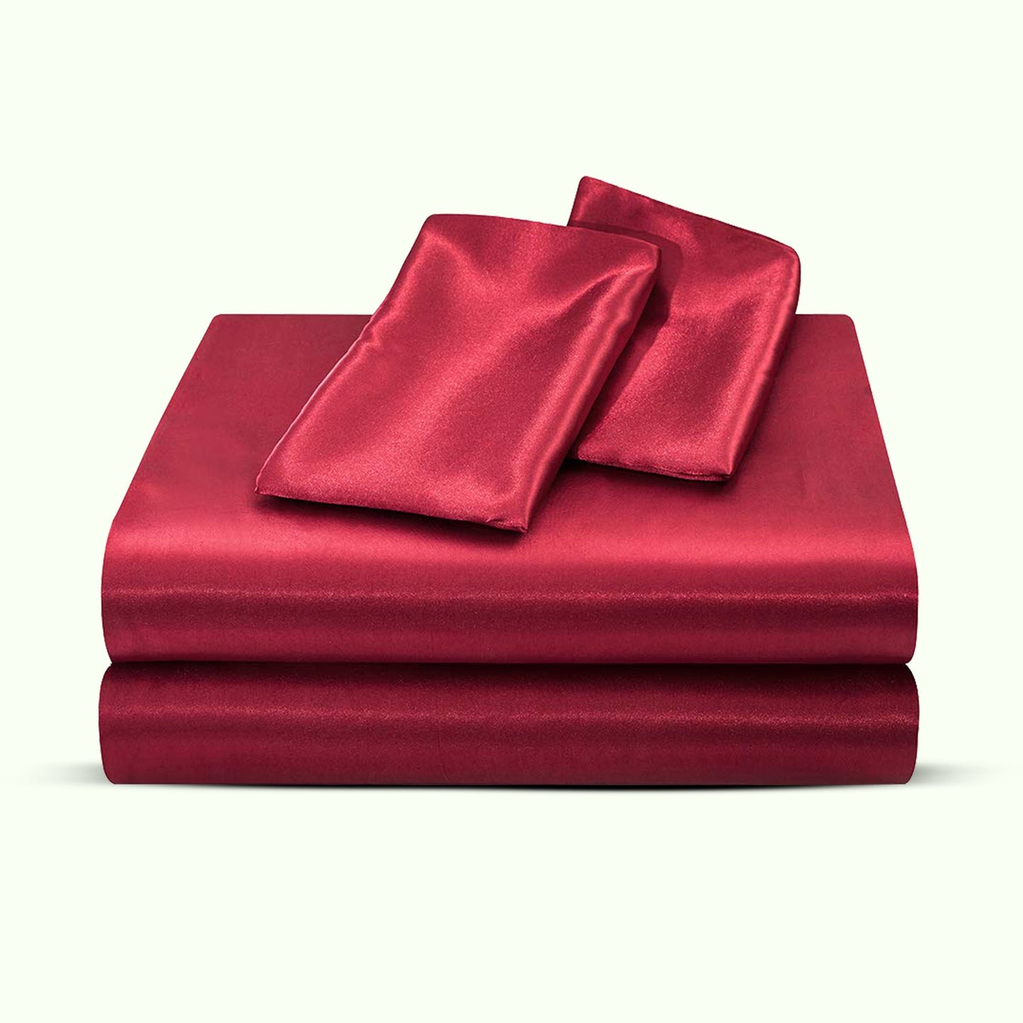 Luxury satin sheet set with deep pockets